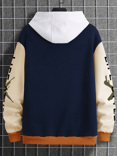 Chaqueta Varsity Life Still en Color Azul y Detalles Gráficos